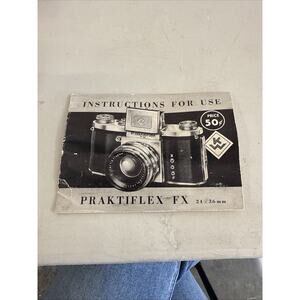 Vintage Praktiflex FX Camera Instruction Manual 24x36mm German SLR Original